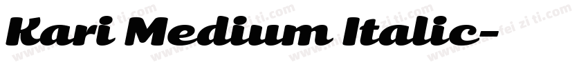 Kari Medium Italic字体转换